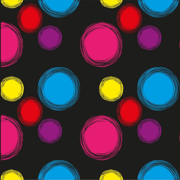 Free vector coloured circles abstract background