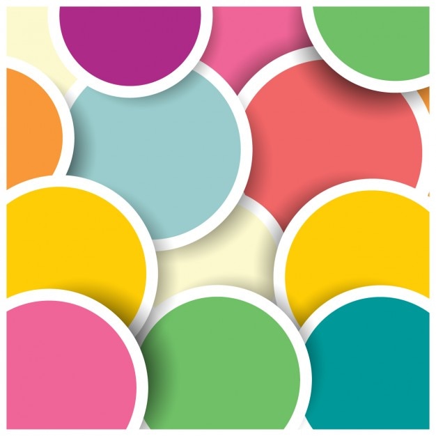 Coloured circular shapes background