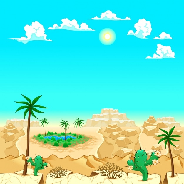 Free vector coloured desert background