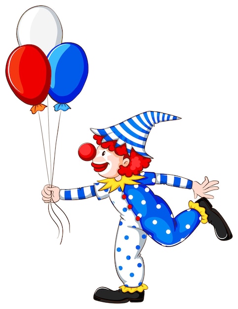 A coloured drawing of a clown