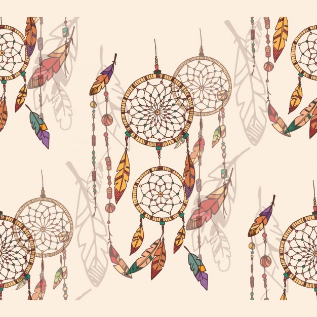 Vettore gratuito colorato sfondo dreamcatcher