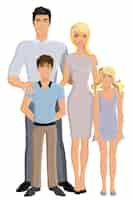 Free vector coloured family design