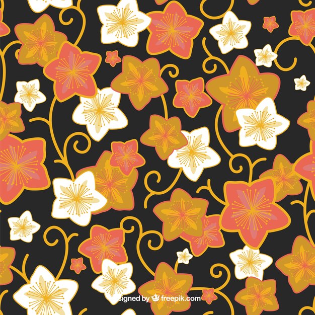 Coloured floral background