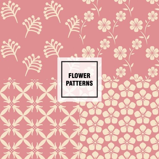 Free vector coloured floral patterns