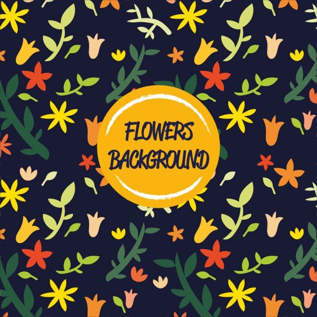 Coloured flowers background