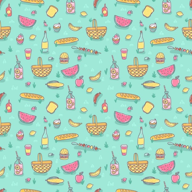 Coloured food pattern