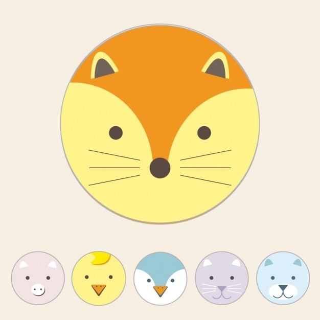 Coloured fox design