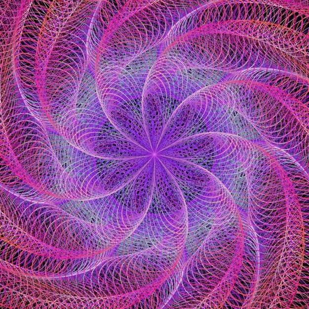 Free Vector coloured fractal background design