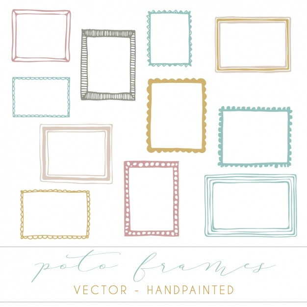 Free vector coloured frames collection