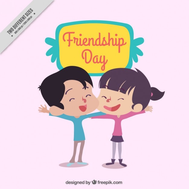 Free vector coloured friendship day background