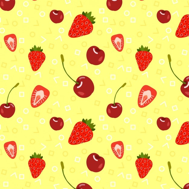 Free vector coloured fruits background