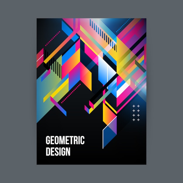 Coloured geometric design