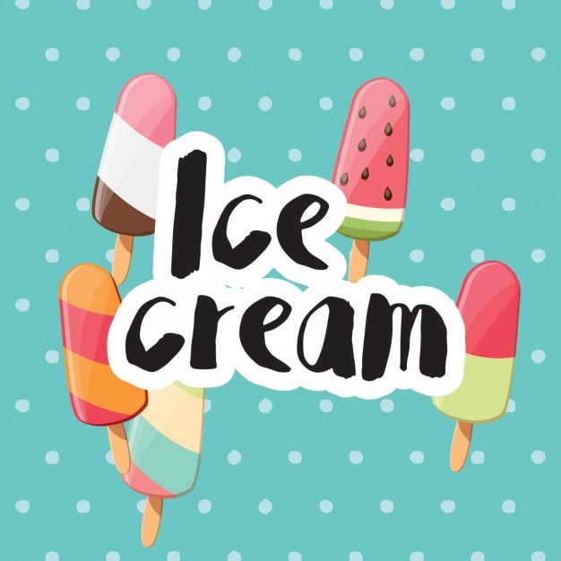 Free vector coloured ice creams background