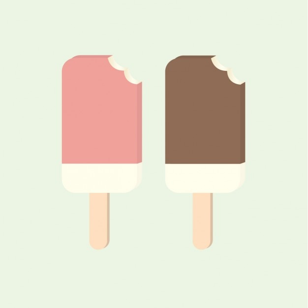 Free vector coloured ice creams design