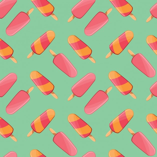 Free vector coloured ice creams pattern design