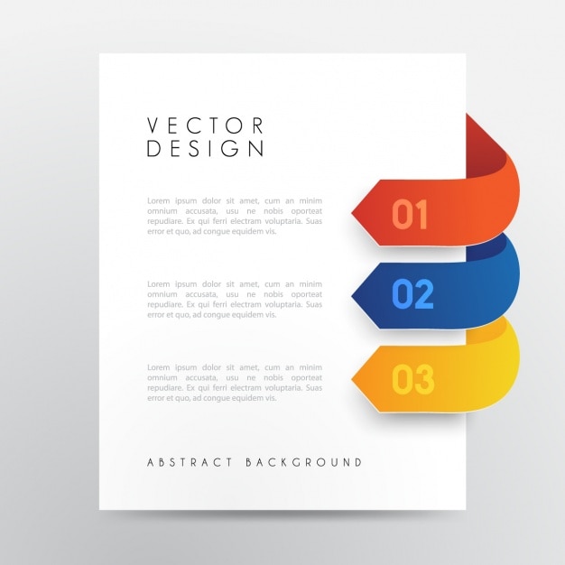 Free vector coloured infographic template