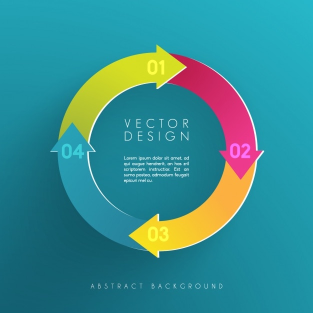 Free vector coloured infographic template