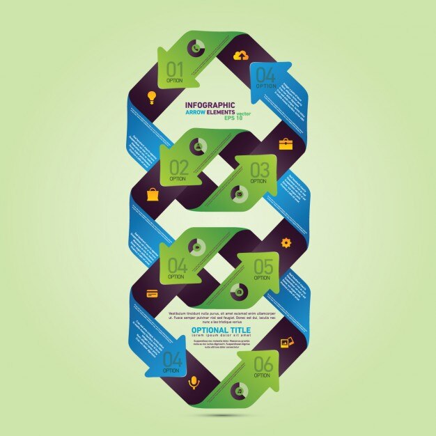 Free Vector coloured infographic template
