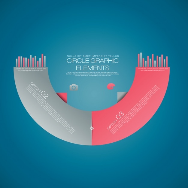 Vettore gratuito colorato modello infografica