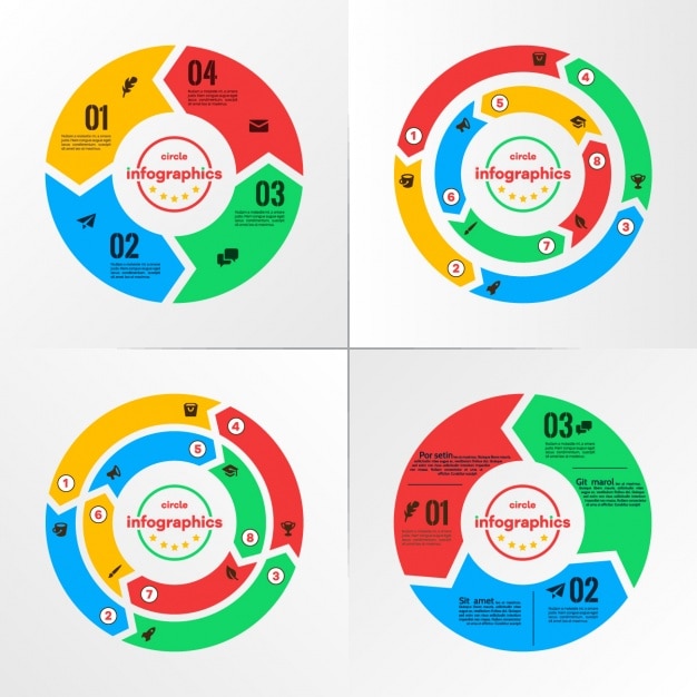 컬러 infographic 템플릿