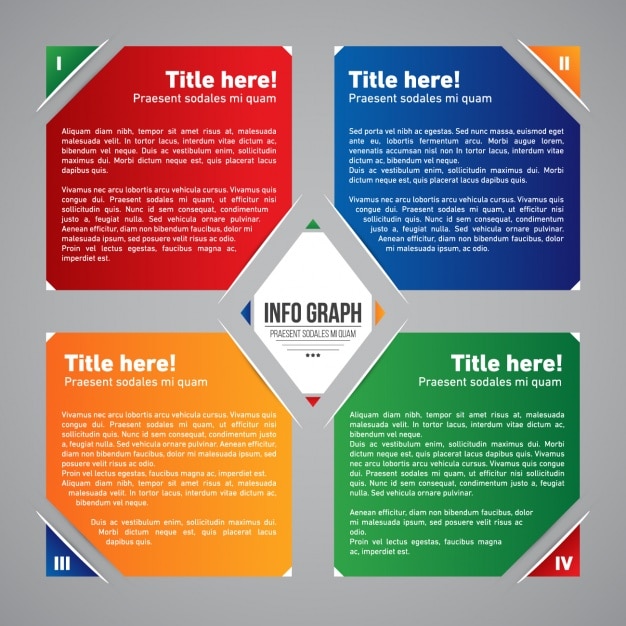 Free vector coloured infographic template