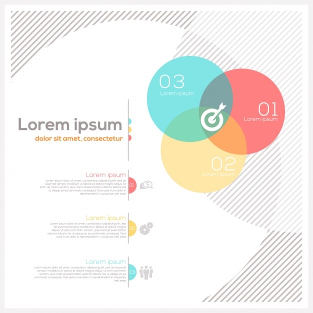 무료 벡터 컬러 infographic 템플릿