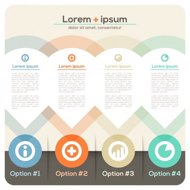 Coloured infographic template
