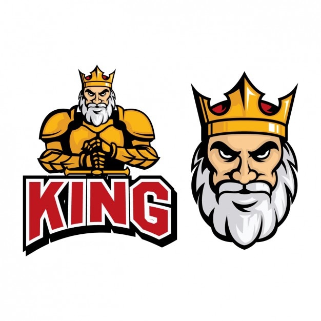 Бесплатное векторное изображение Цветное дизайн король логотип
