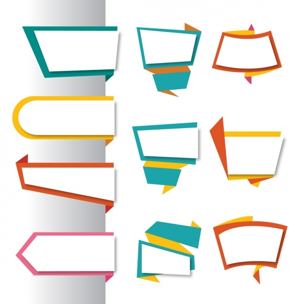 Free Vector coloured labels collection