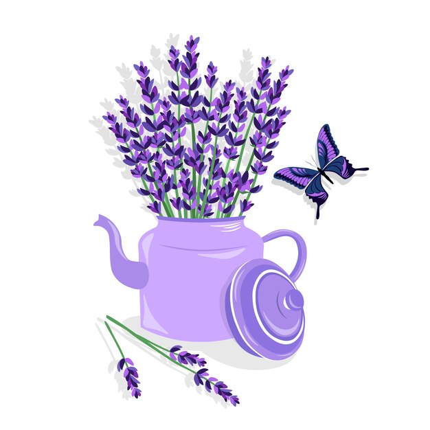 Coloured lavender design