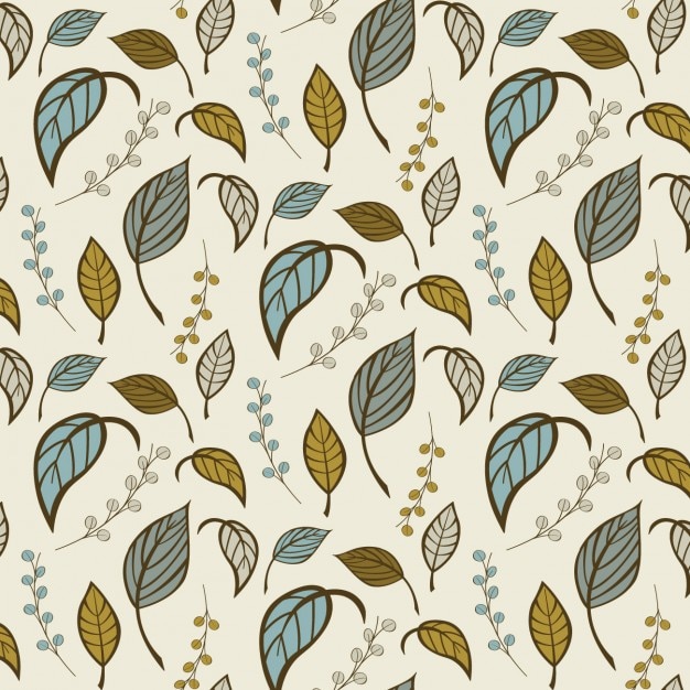 Free Vector coloured leafs pattern design