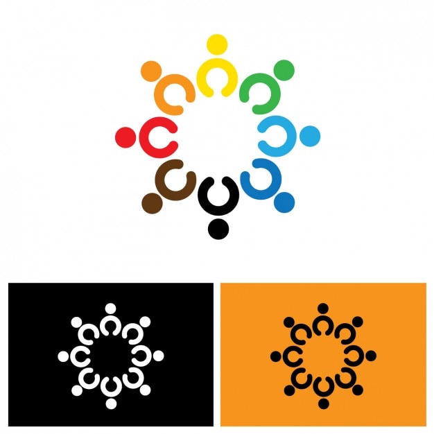 Free Vector coloured logo design