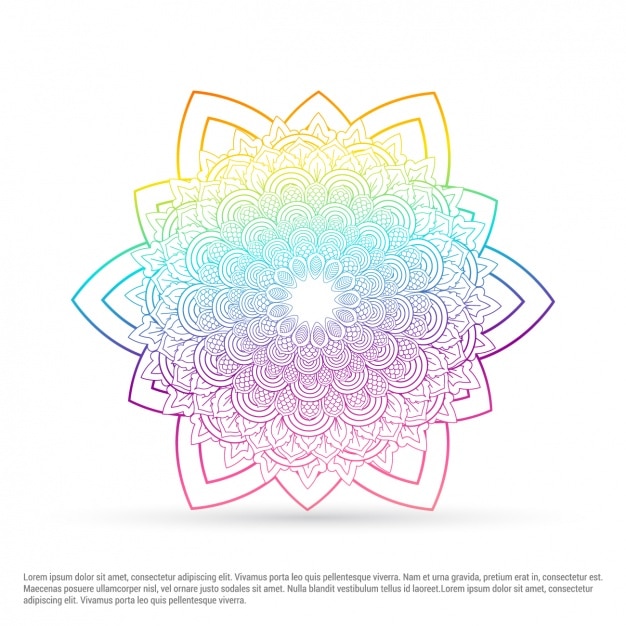 Free vector coloured mandala background