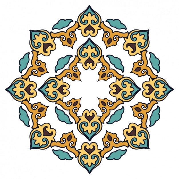 Vettore gratuito mandala design colorato