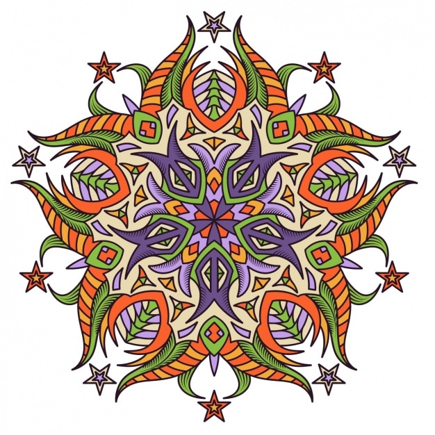 Coloured mandala design