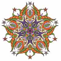 Free vector coloured mandala design