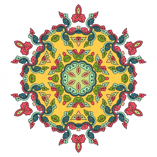 Coloured mandala design