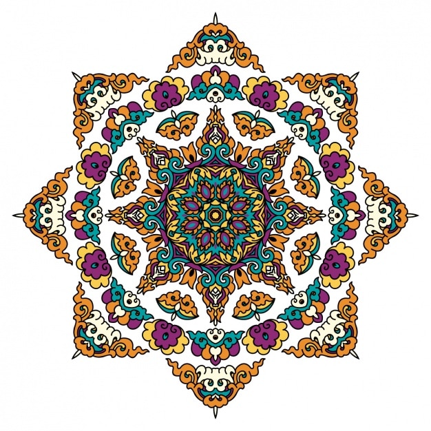 Coloured mandala design