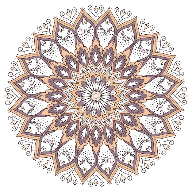 Vettore gratuito mandala design colorato