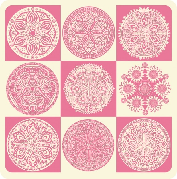 Coloured mandalas collection