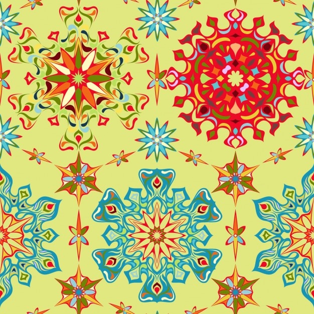 Coloured ornaments pattern