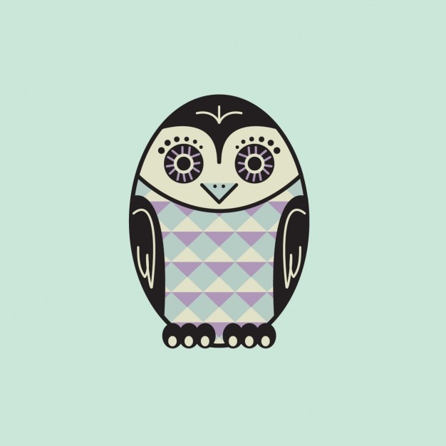 Free Vector coloured owl design