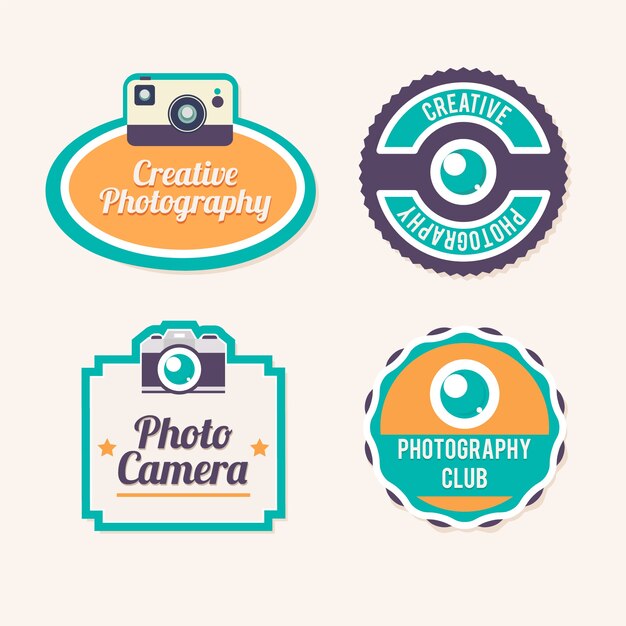 coloured photography labels