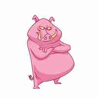 Free vector coloured pig design