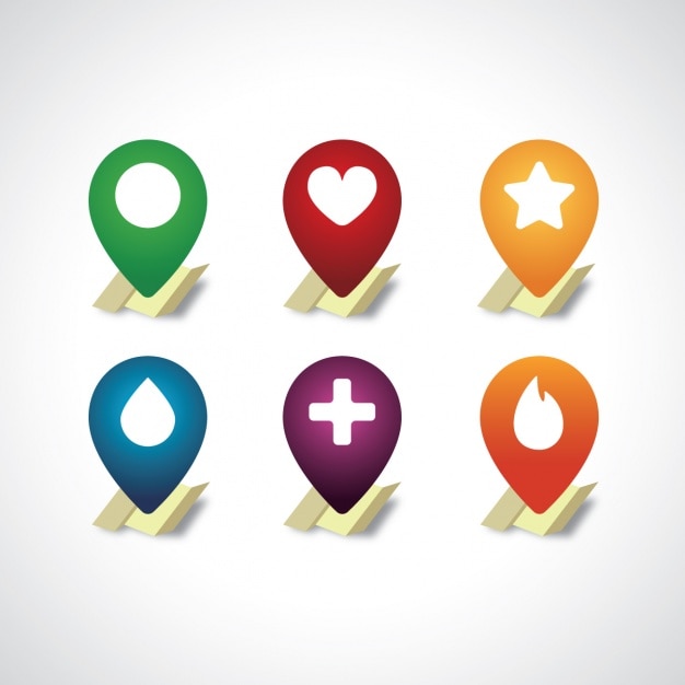 Free Vector coloured placeholders collection
