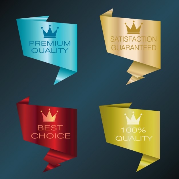 Free vector coloured quality badges