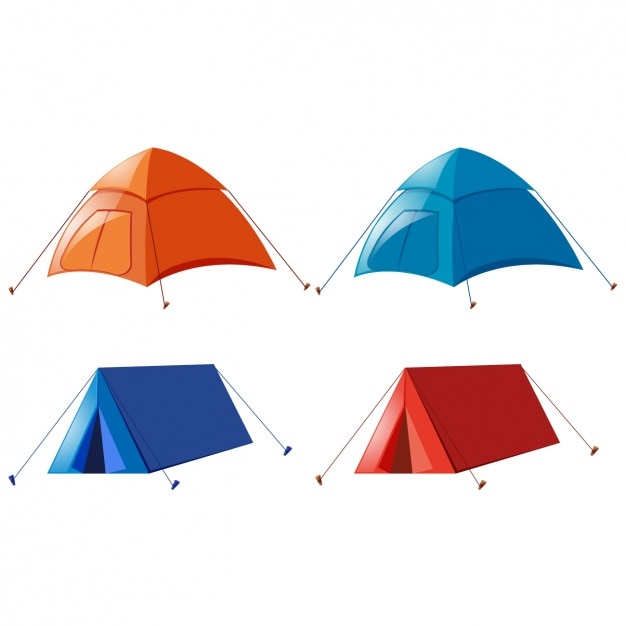 Coloured tents collection