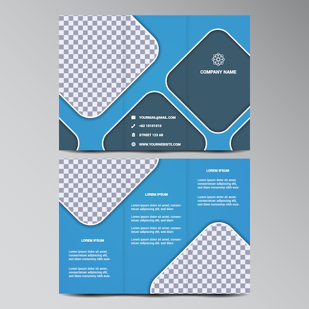 Coloured trifold design