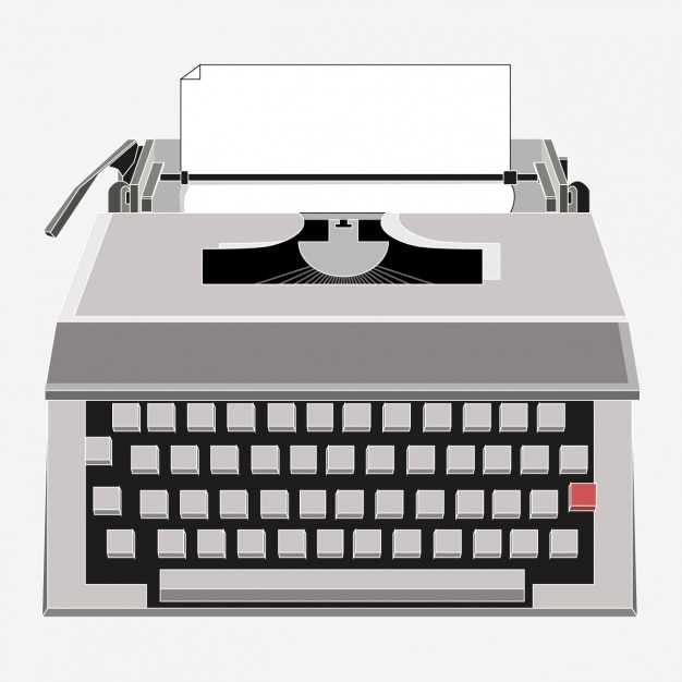 Free vector coloured typewriter design