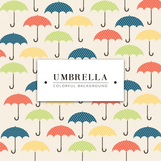 Free Vector coloured umbrella background design